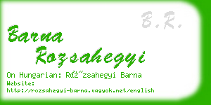 barna rozsahegyi business card